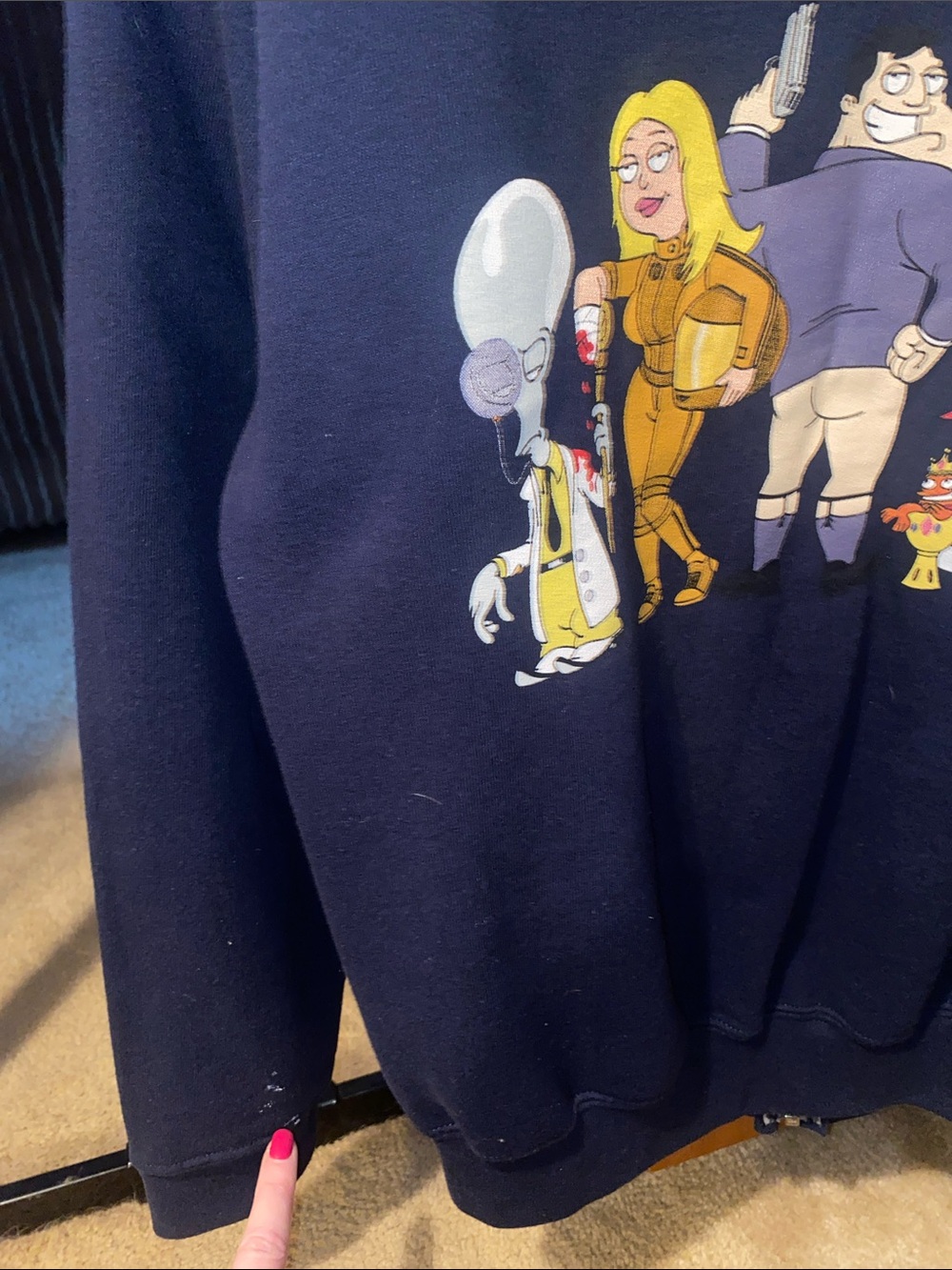 AMERICAN DAD CHARACTER- ZIP UP HOODIE JACKET - Picture 4 of 15